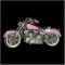 Pink Colored Motorcycle Pin Pink Colored Motorcycle Pin