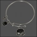 Half Skull Bangle Bracelet