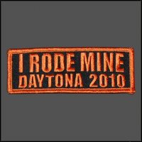 2010 I RODE MINE Daytona Orange Patch