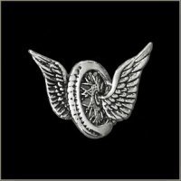 Large Wheel Wing Motorcycle Pin