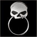Half Skull w/ Black Eyes Sunglass Holder Pin