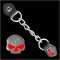 Ladies Half Skull Vest Extender w/ Red Ladies Half Skull Vest Extender w/ Red