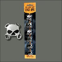 Half Skull Black Side Lace Vest Extender 6 Pack