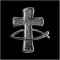 Ichthus w/ Cross Pin Ichthus w/ Cross Pin