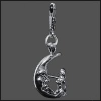 Moon Rider Zipper Pull